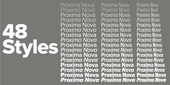 Шрифт Proxima Nova