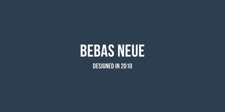 Шрифт Bebas Neue