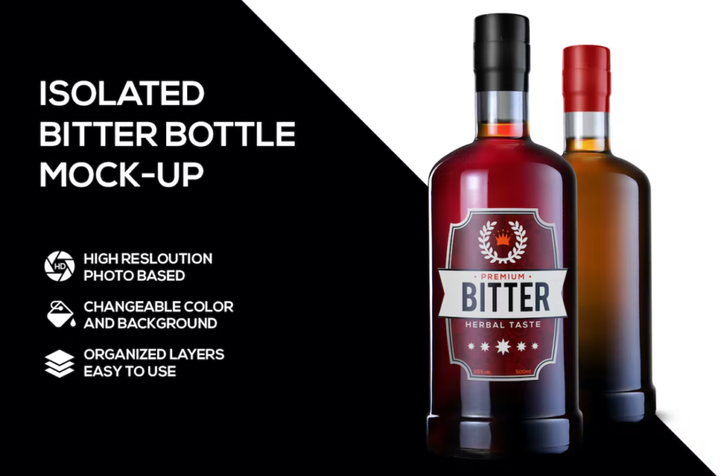 Bitter bottle mockup