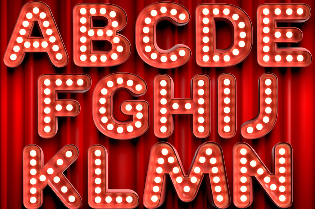 3D Lightbulb Sign Alphabet Kit