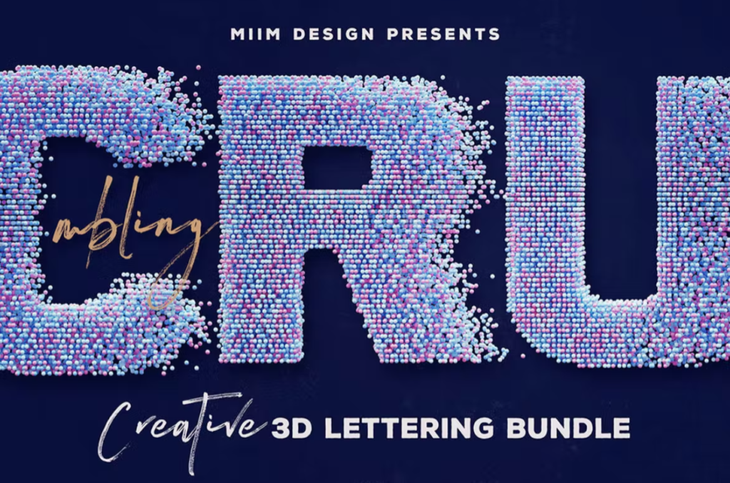 Crumbling – 3D Lettering