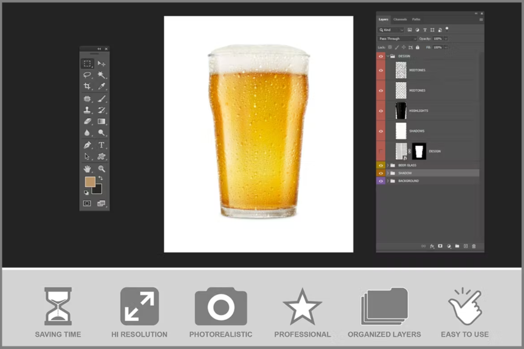 Beer Glass Mockup