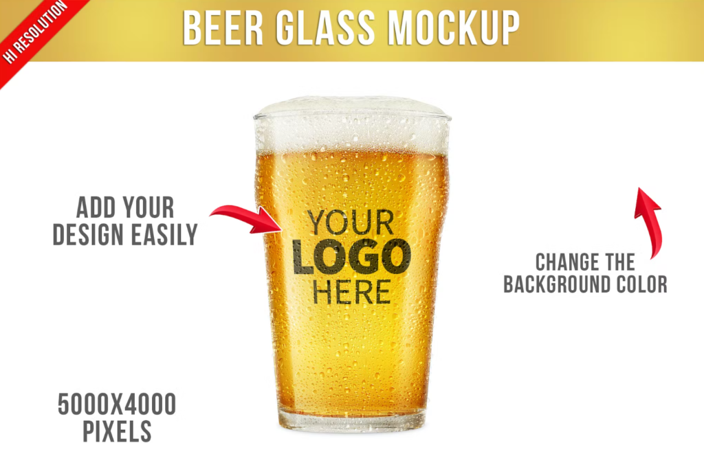 Beer Glass Mockup