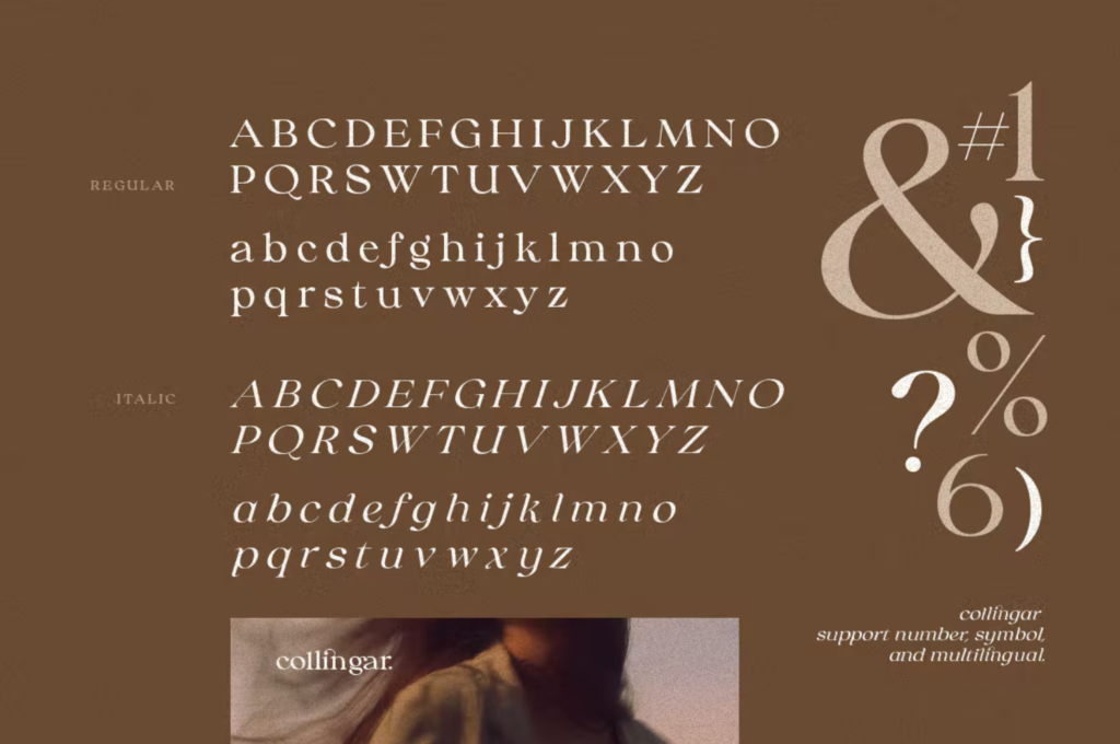 Шрифт Collingar - Aesthetic Serif