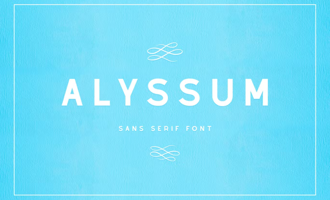 Шрифт Alyssum - Sans Serif Font