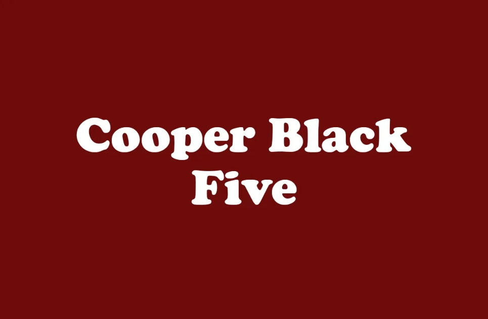 Шрифт Cooper Black Five Serif Font