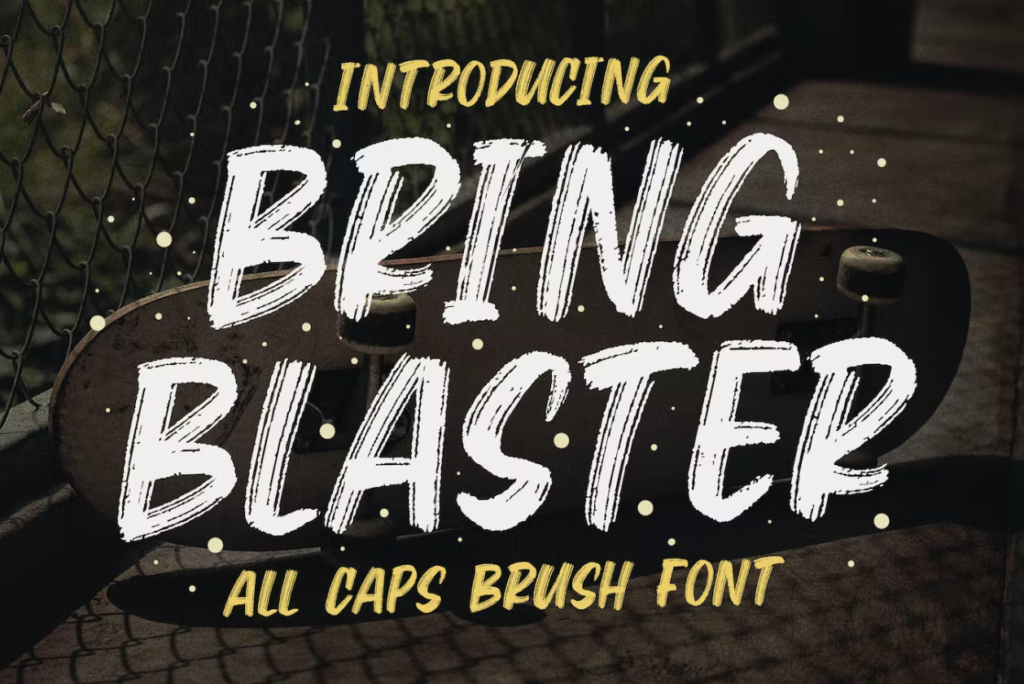 Шрифт Bring Blaster - All Caps Brush Font