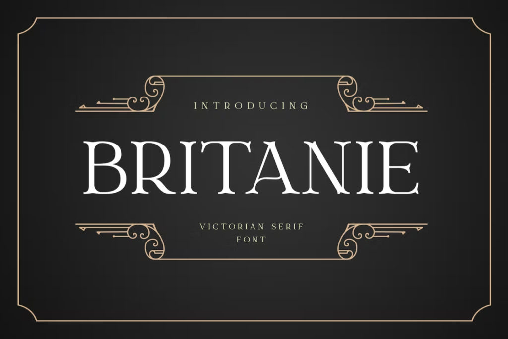 Шрифт BRITANIE Vectorian Serif Font