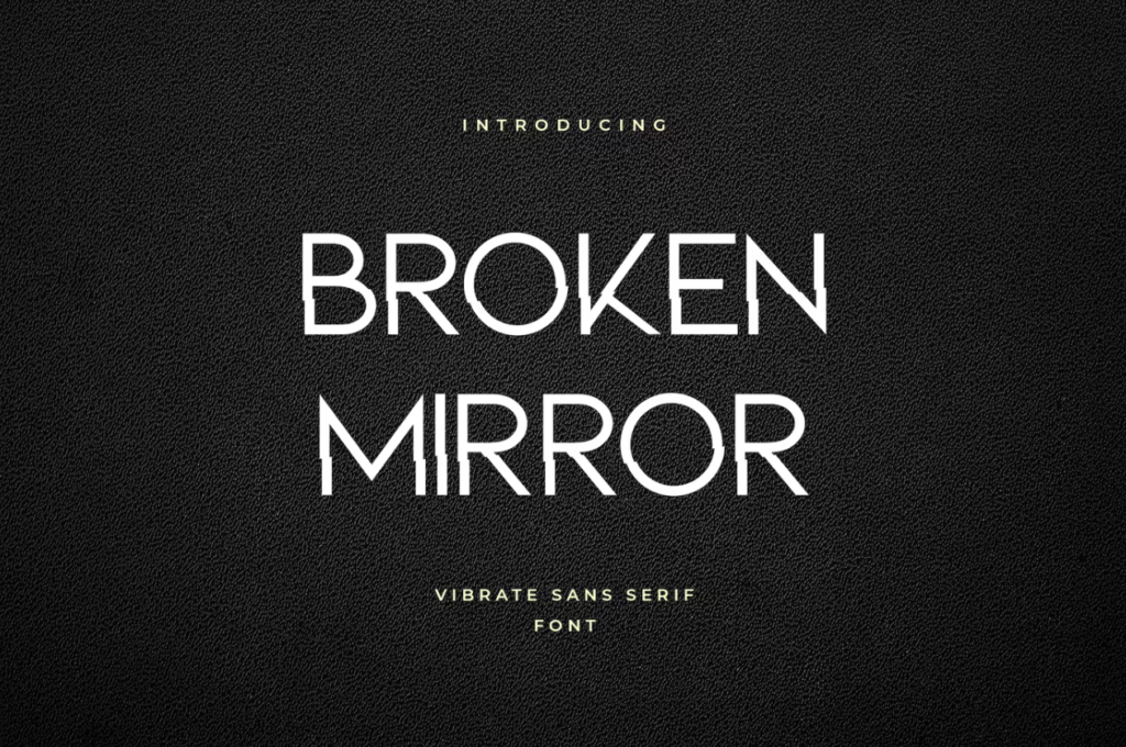 Шрифт Broken Mirror Sans Serif Font