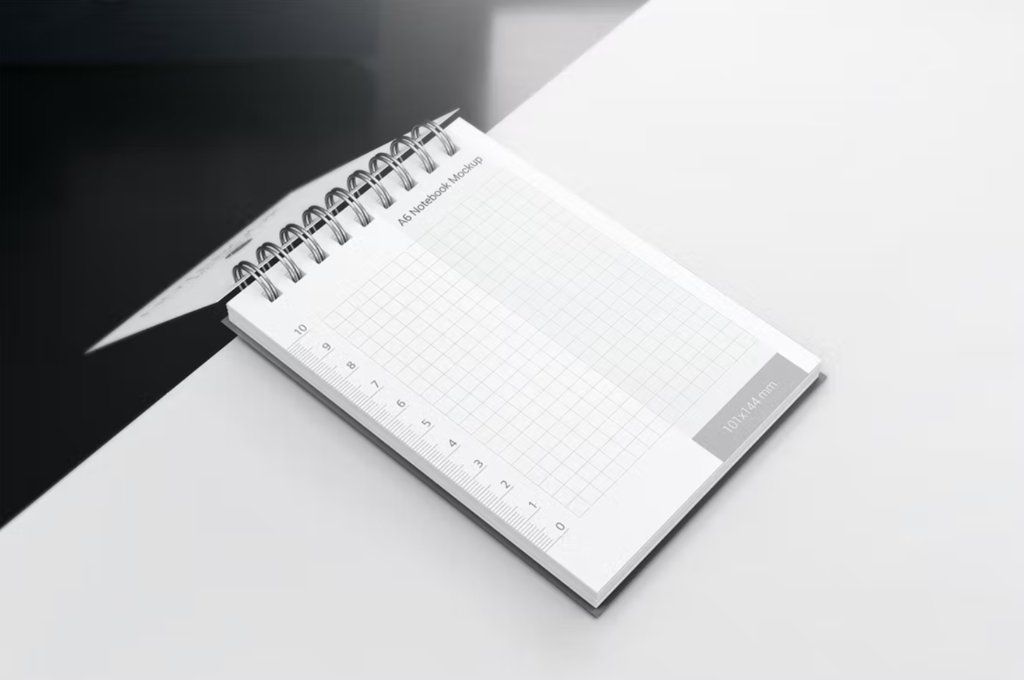 A6 Spiral Notebook Mockups