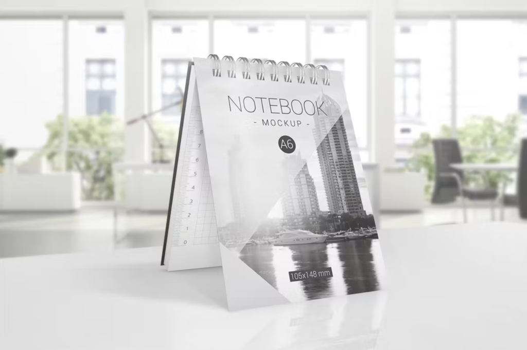 A6 Spiral Notebook Mockups