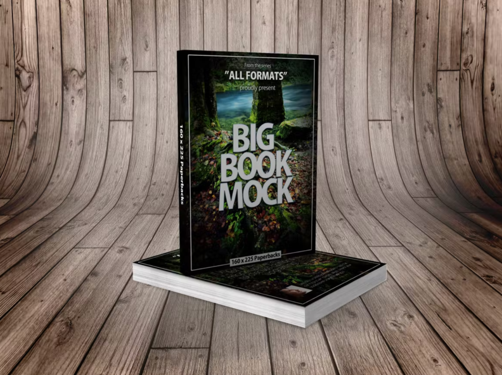 Book Mockup Dimension 160 x 225 mm - Paperbacks