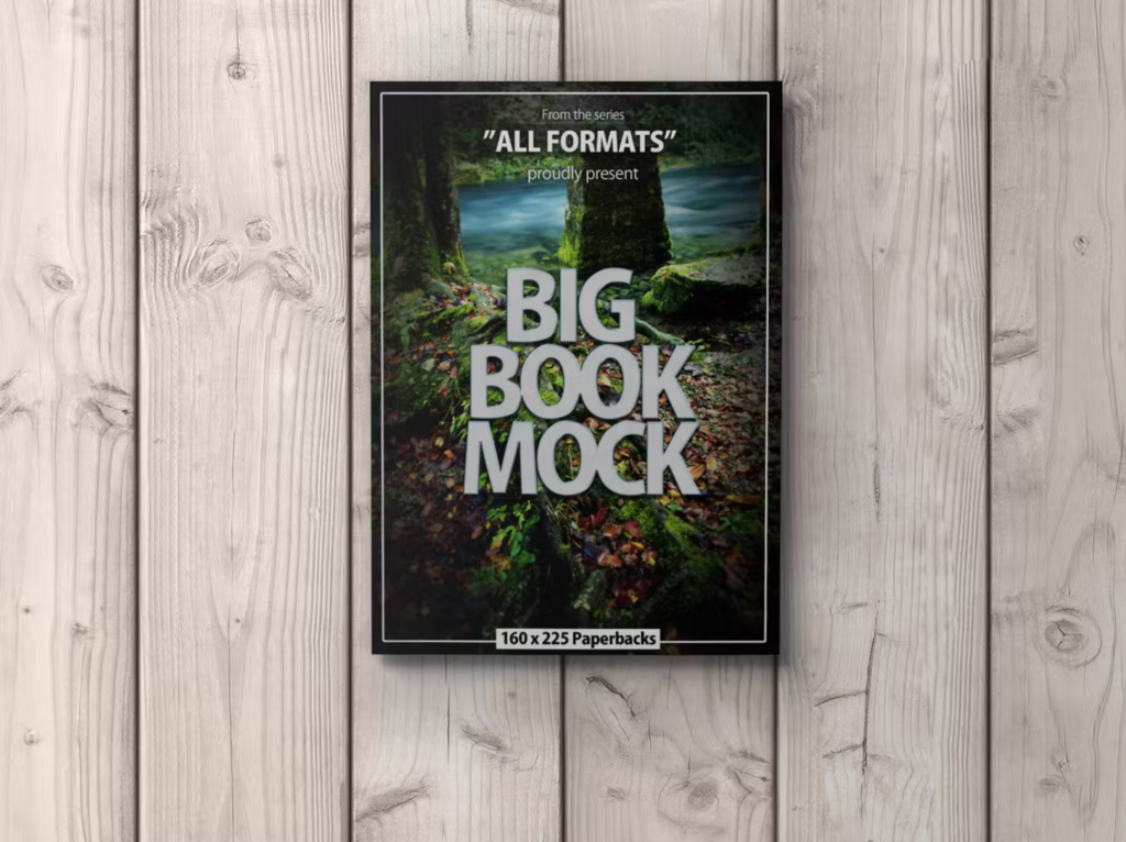 Book Mockup Dimension 160 x 225 mm - Paperbacks