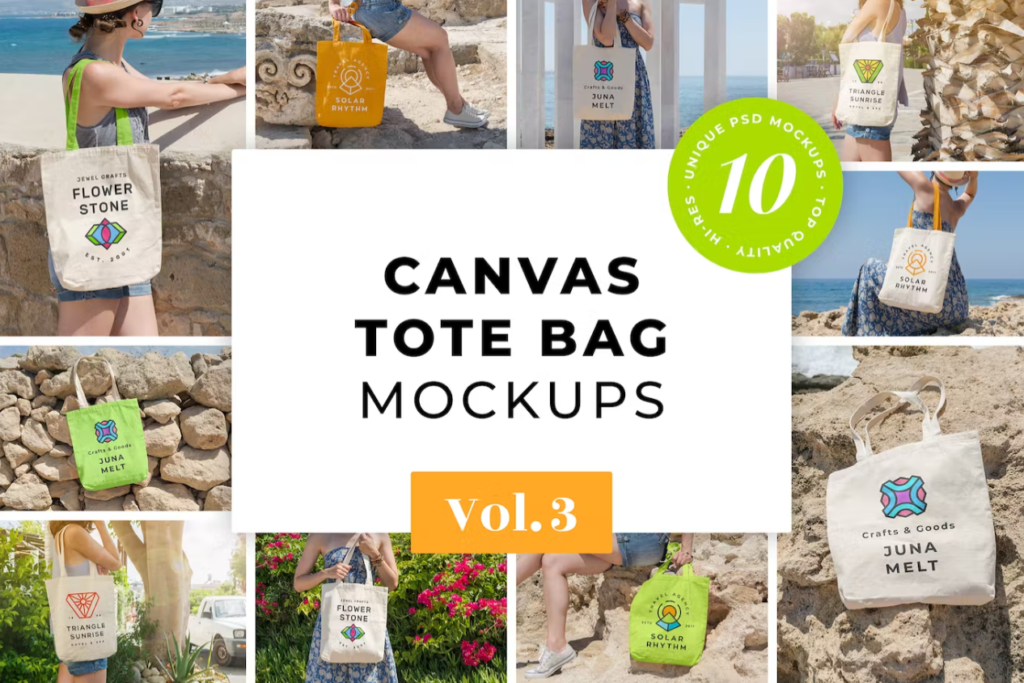 Canvas Tote Bag Mockups Pack Vol. 3 [vip]