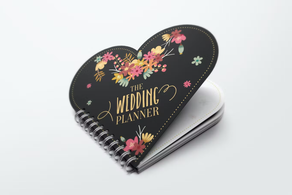 Heart Shape Notebook Mockups