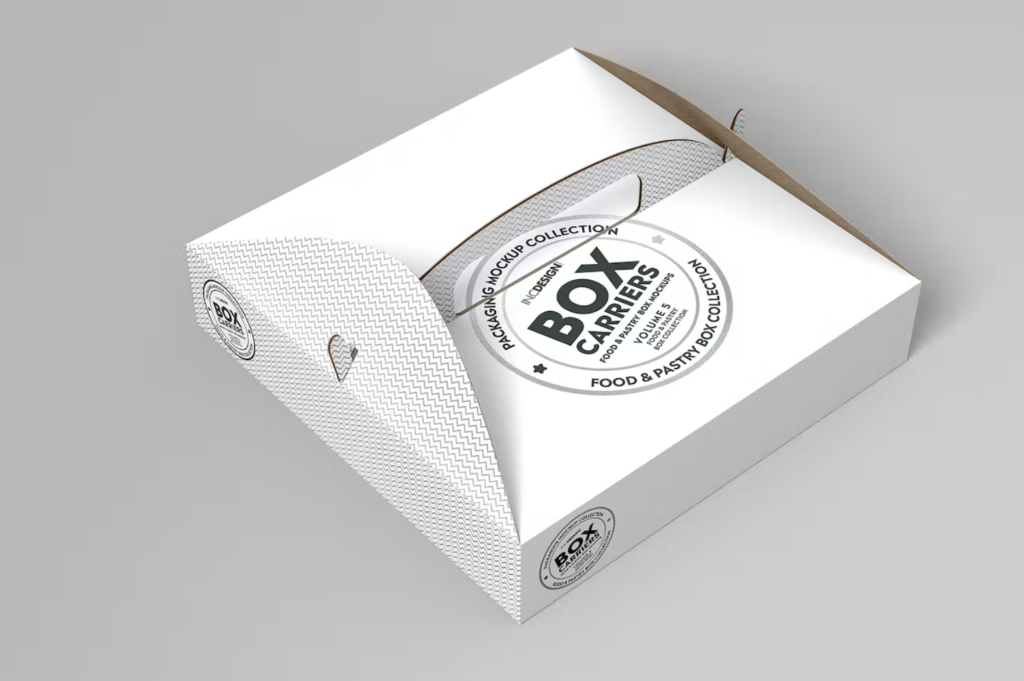 Food Pastry Boxes Vol.5:Carrier Boxes Mockups [vip]