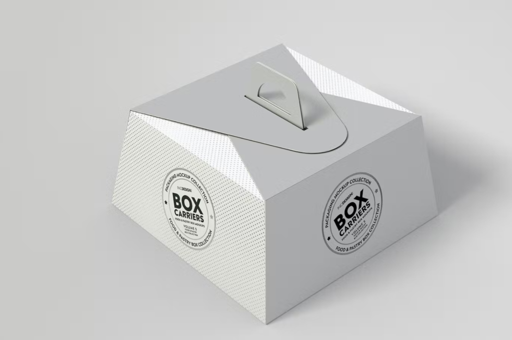 Food Pastry Boxes Vol.5:Carrier Boxes Mockups [vip]