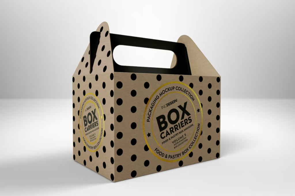 Food Pastry Boxes Vol.5:Carrier Boxes Mockups [vip]