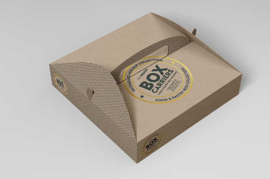 Food Pastry Boxes Vol.5:Carrier Boxes Mockups [vip]