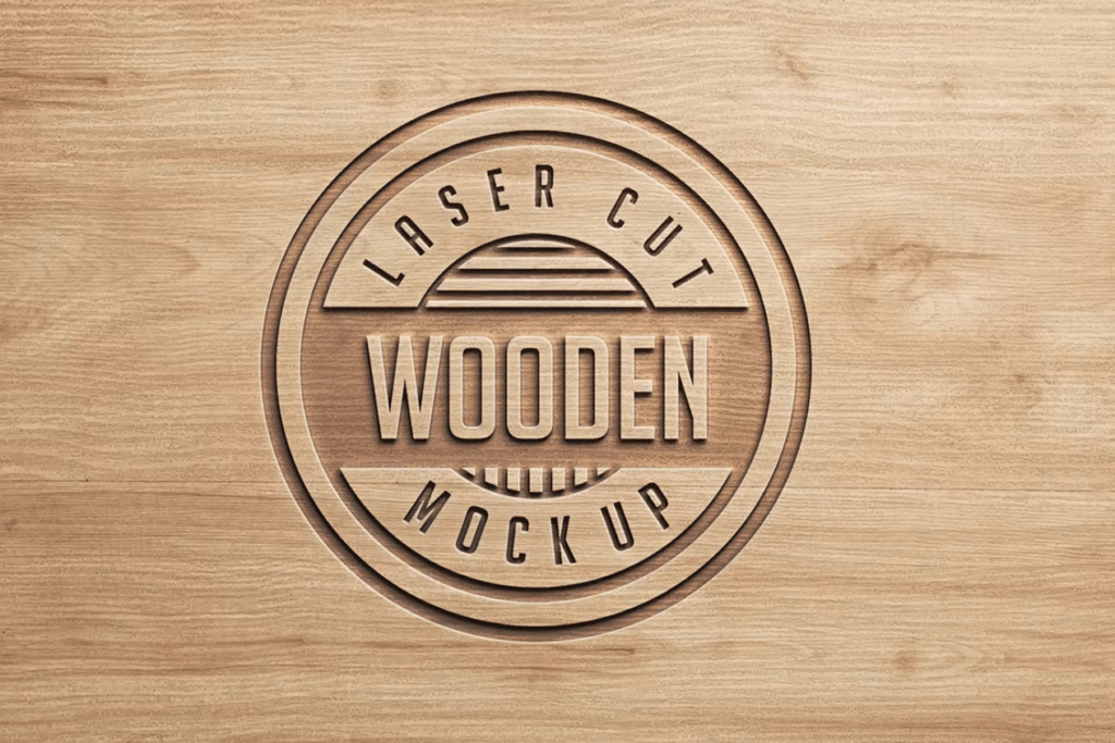 Logo Mock Ups Wood Style