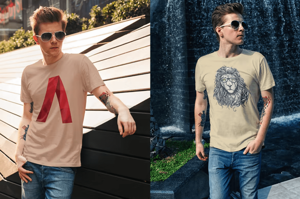 Male T-Shirt Fashion Mock-Up [vip]