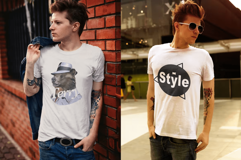 Male T-Shirt Fashion Mock-Up [vip]