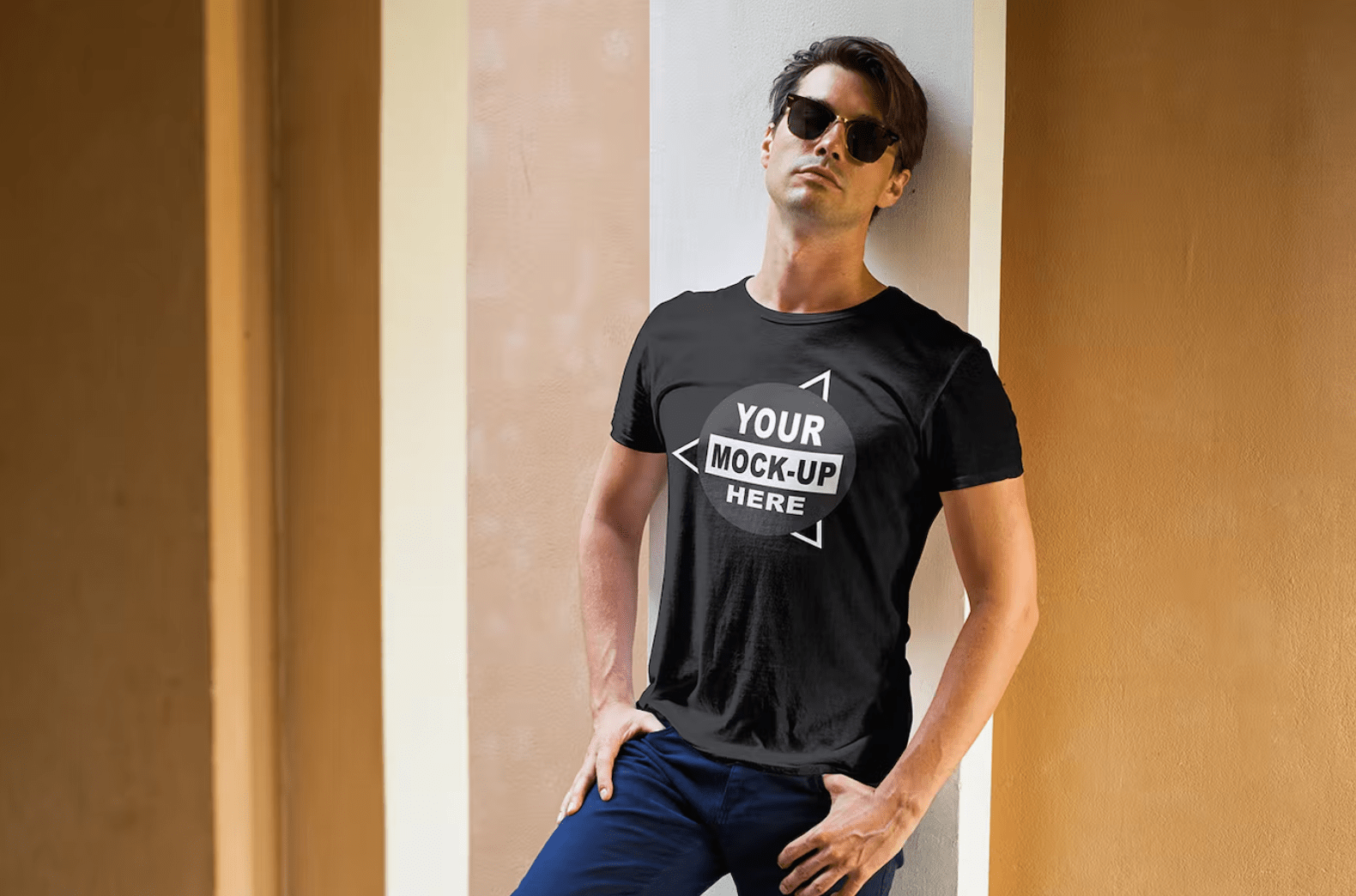 Men in Tropic T-Shirt Mock-Up