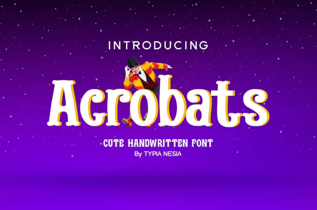 Шрифт Acrobats - Circus Font