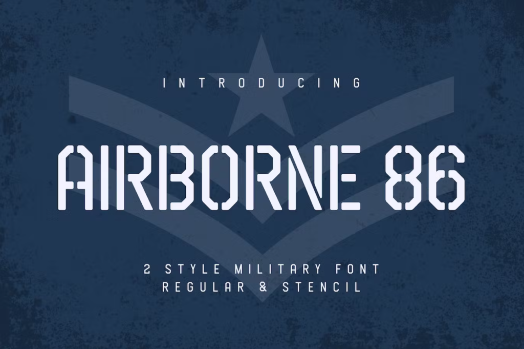 Шрифт Airborne 86 - Military Font