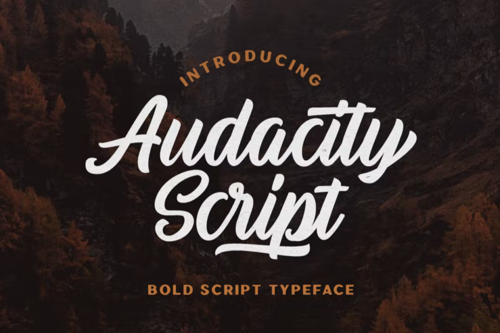 Шрифт Audacity Script - Adventure Typeface