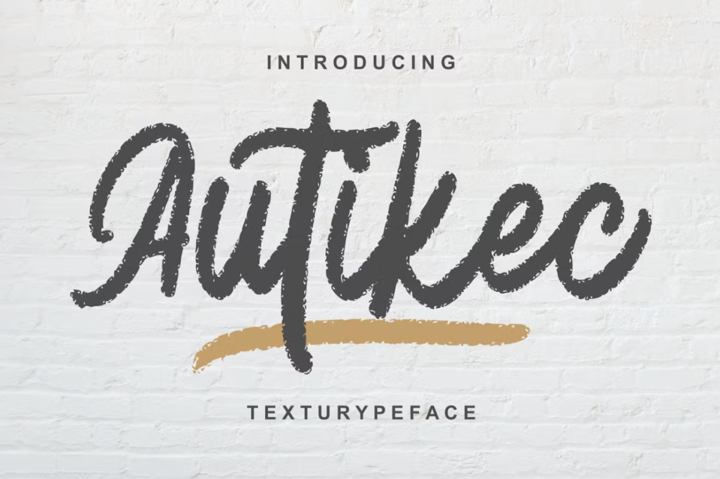 Шрифт Autiec Texturype Face Font