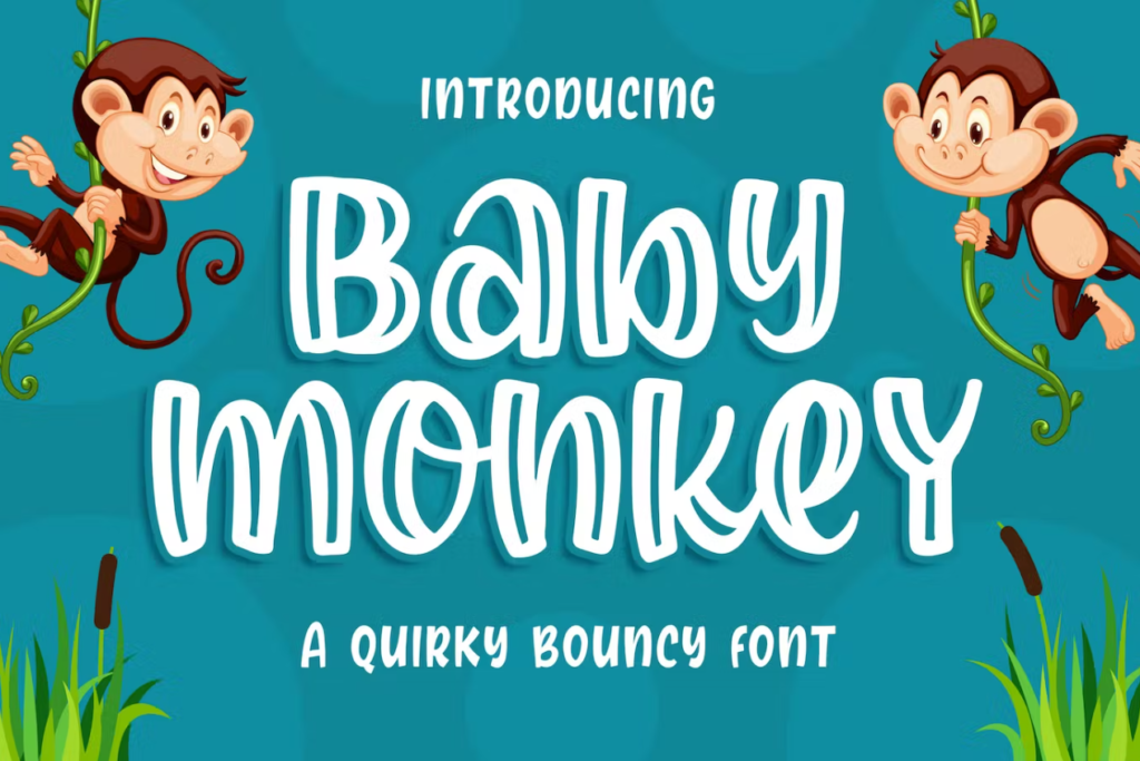 Шрифт Baby Monkey - a Quirky Bouncy Font