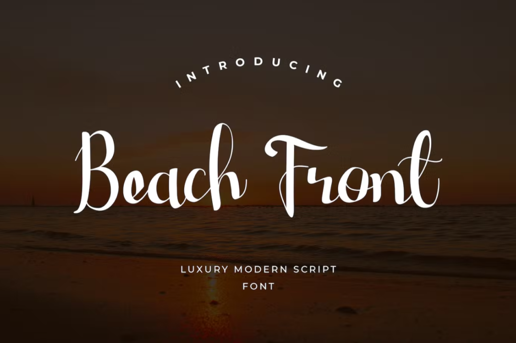 Шрифт Beach Front Script Handwritten Font