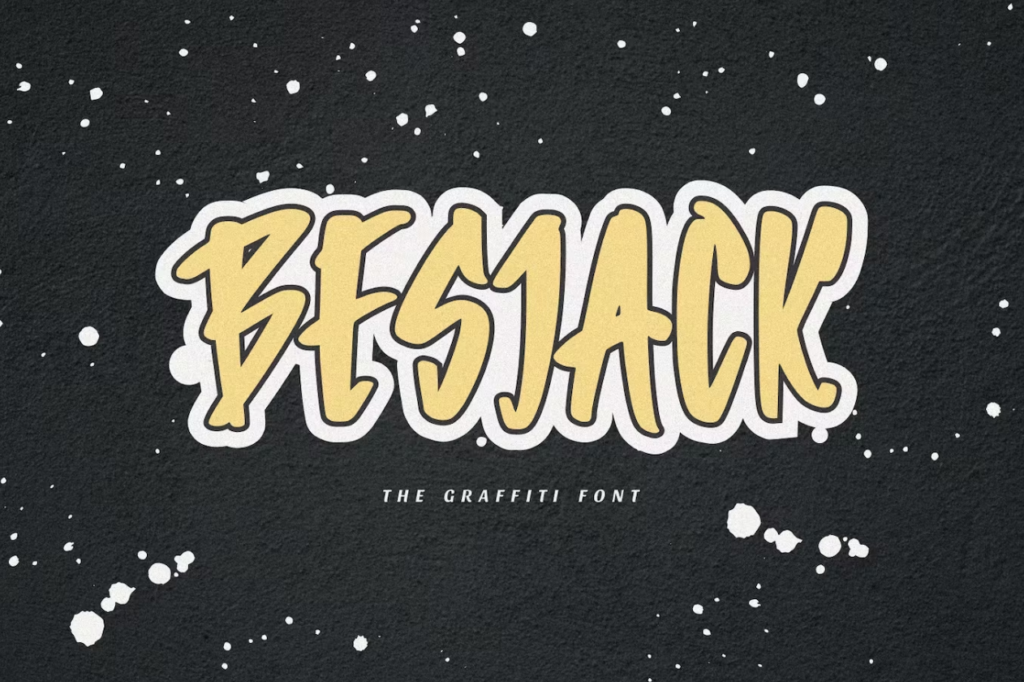 Шрифт Besjack - The Graffiti Font