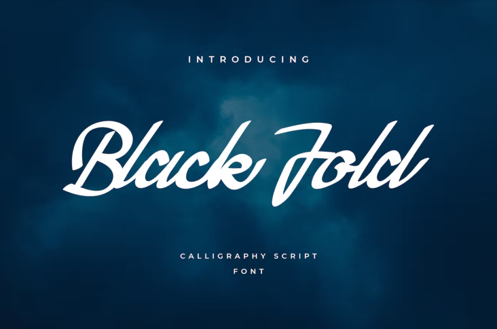 Шрифт Black Fold Script Handwritten Font