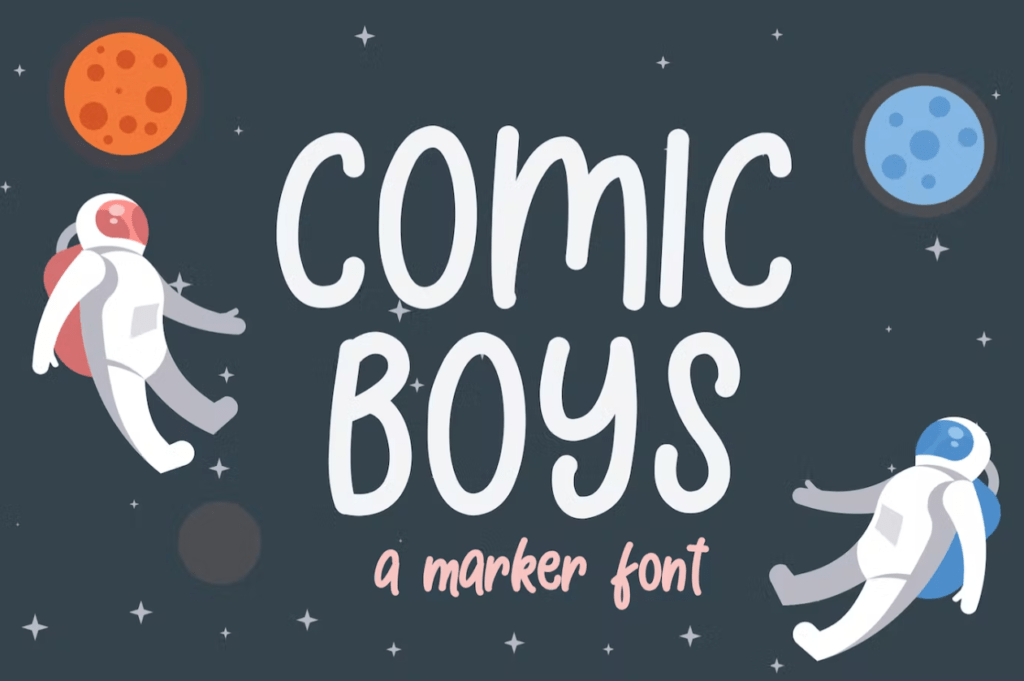 Шрифт Comic Boys - Kids Bubble Font