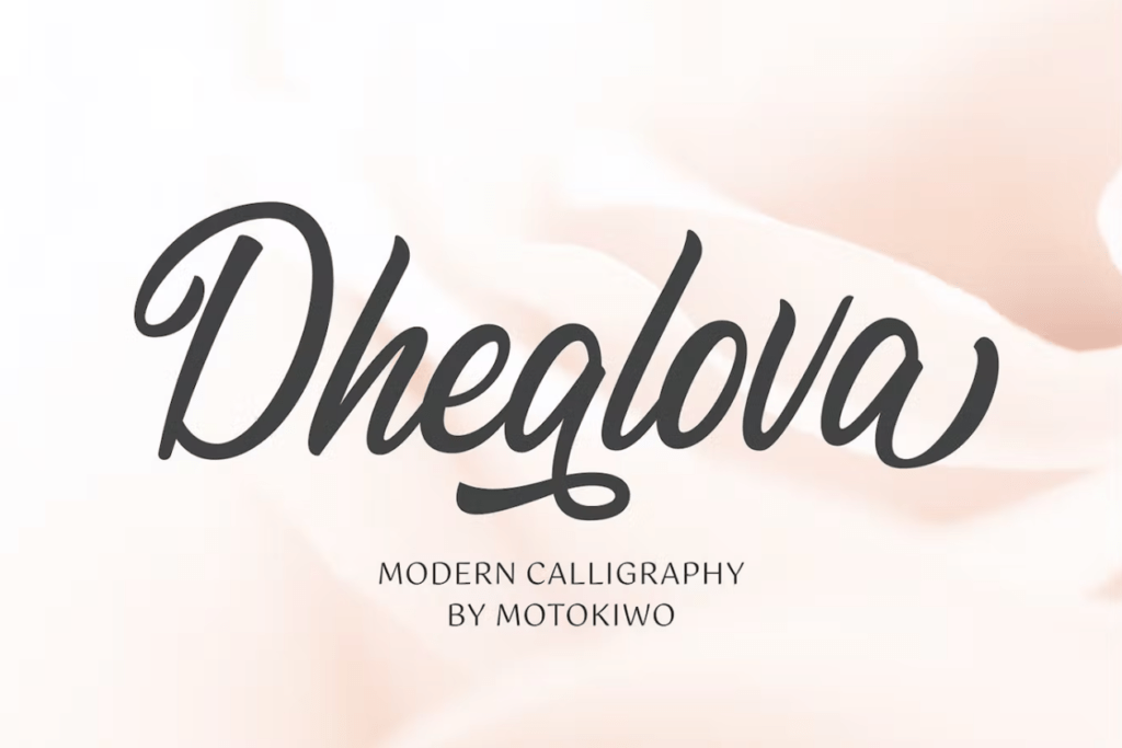 Шрифт Dhealova - Romantic Script