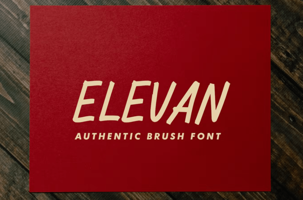 Шрифт Elevan Brush Font