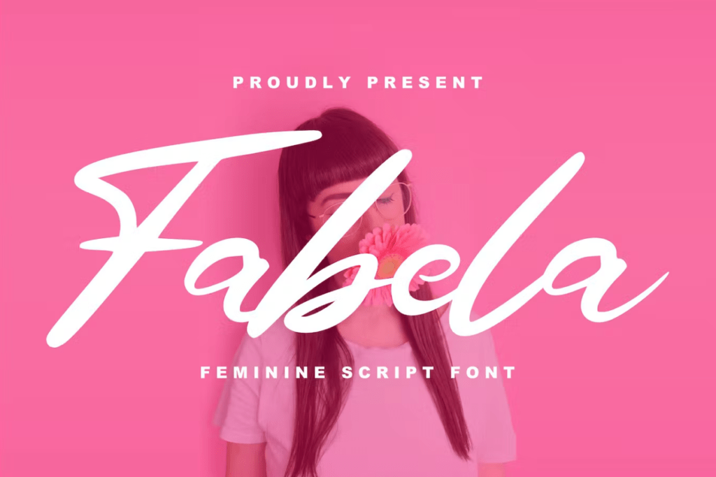 Шрифт Fabela | Feminie Script Font