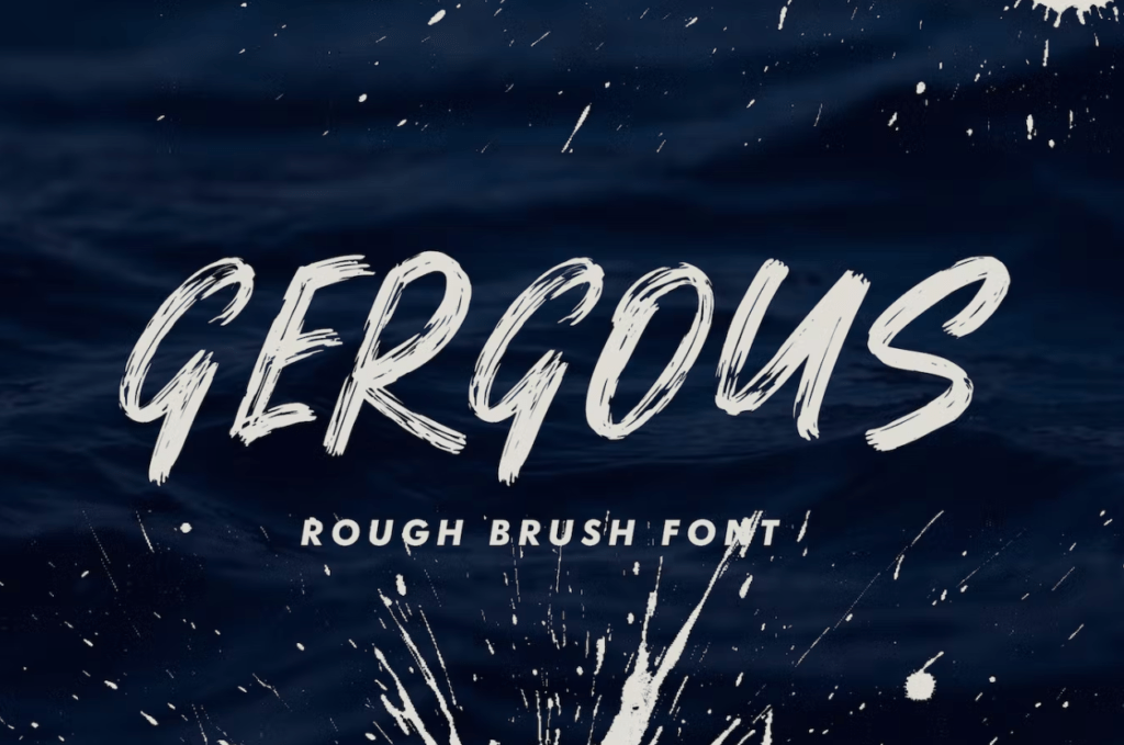 Шрифт Gergous Brush Font