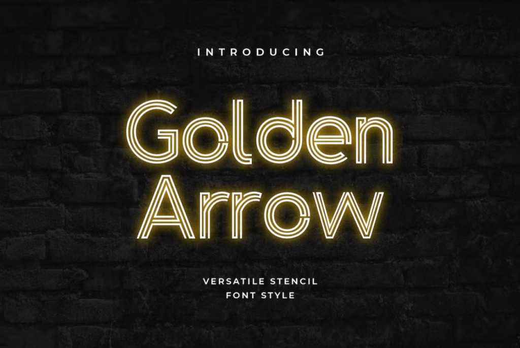 Шрифт Golden Arrow Classy Modern Geometric Font