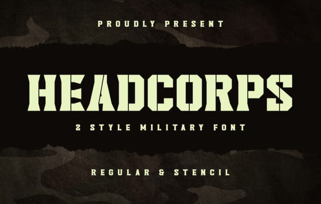 Шрифт Headcorps - Military Serif Font