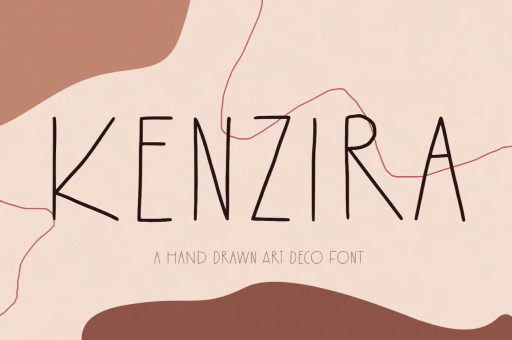 Шрифт Kenzira - A Hand Drawn Art Deco Font