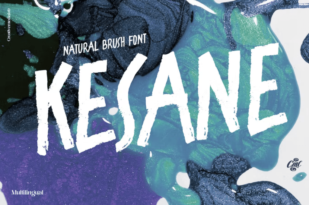 Шрифт Kesane - Natural Brush Font