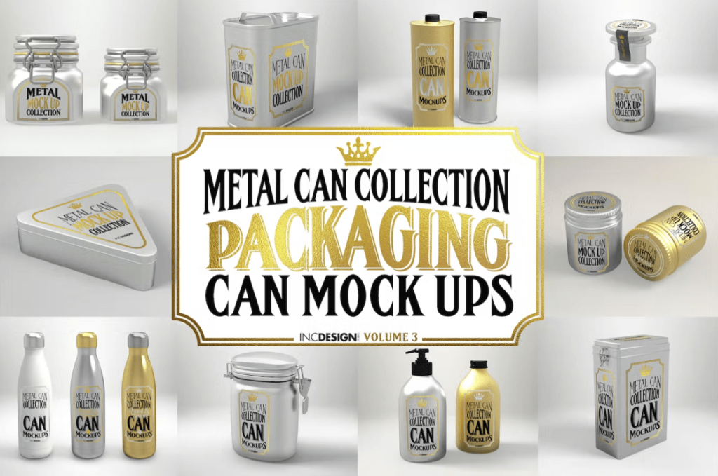 Vol. 3 Metal Can Mockup Collection