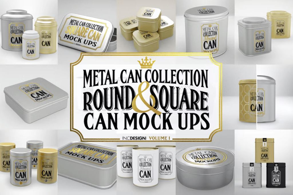 Vol. 1 Metal Can Mockup Collection