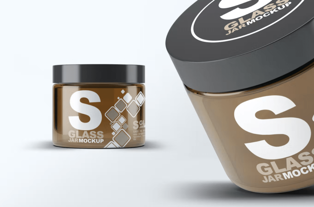 Cosmetics Glass Jar Mock-Up