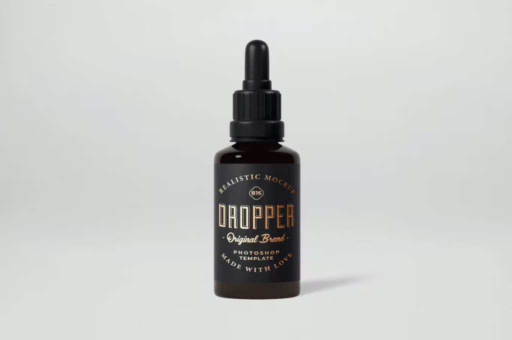 Dropper Bottle Mock-Up Template