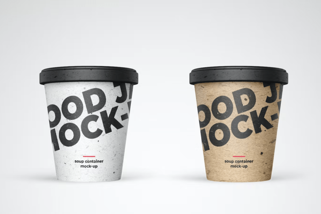 Food Take Away Container Mock-up Template