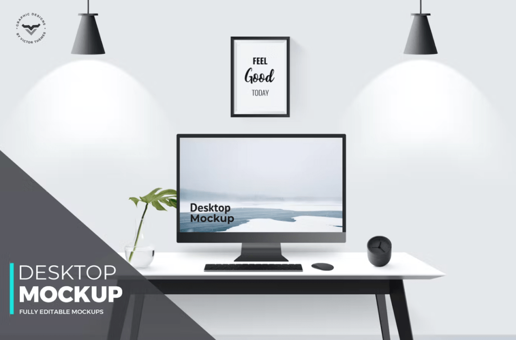 Desktop Mockups with Table